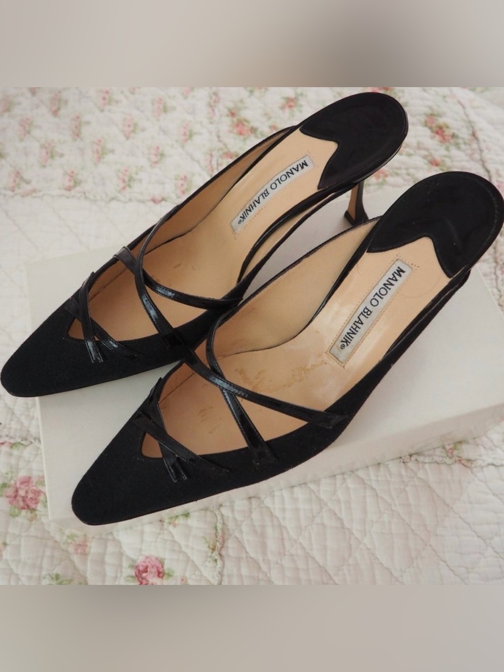 Manolo Blahnik Black Mules